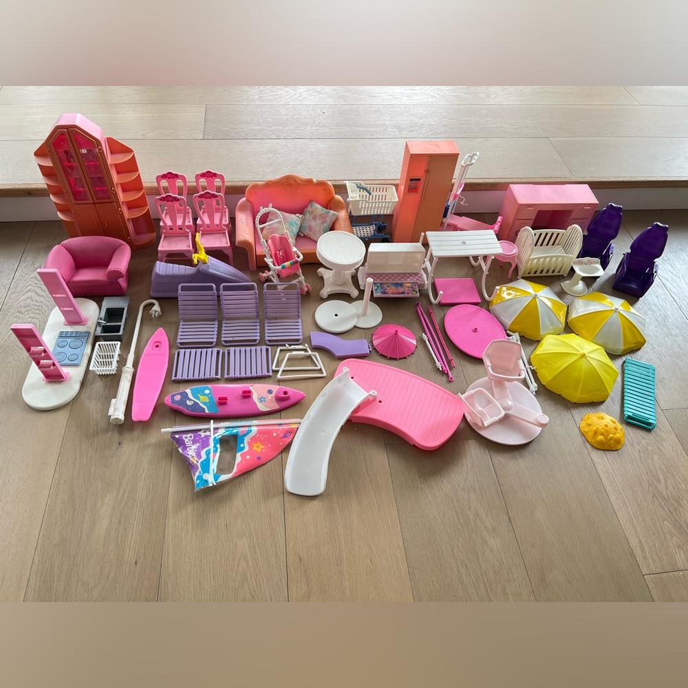 Huge lot vintage Barbie furniture/spare parts